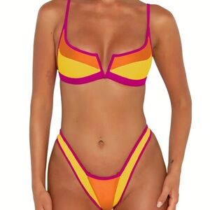 Cheeky Bikini in Orange, Yellow, and Pink - Size Small & Large - NWT